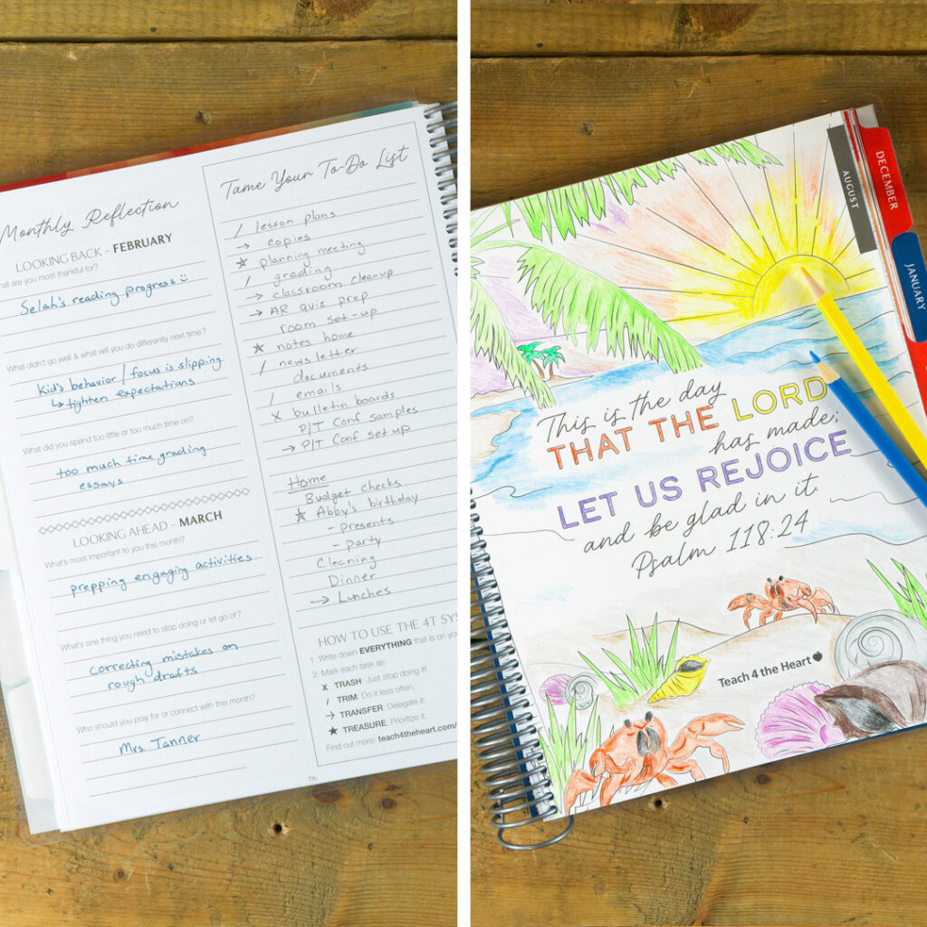 Planner for Christian Teachers: Pray & Plan - Teach 4 the Heart