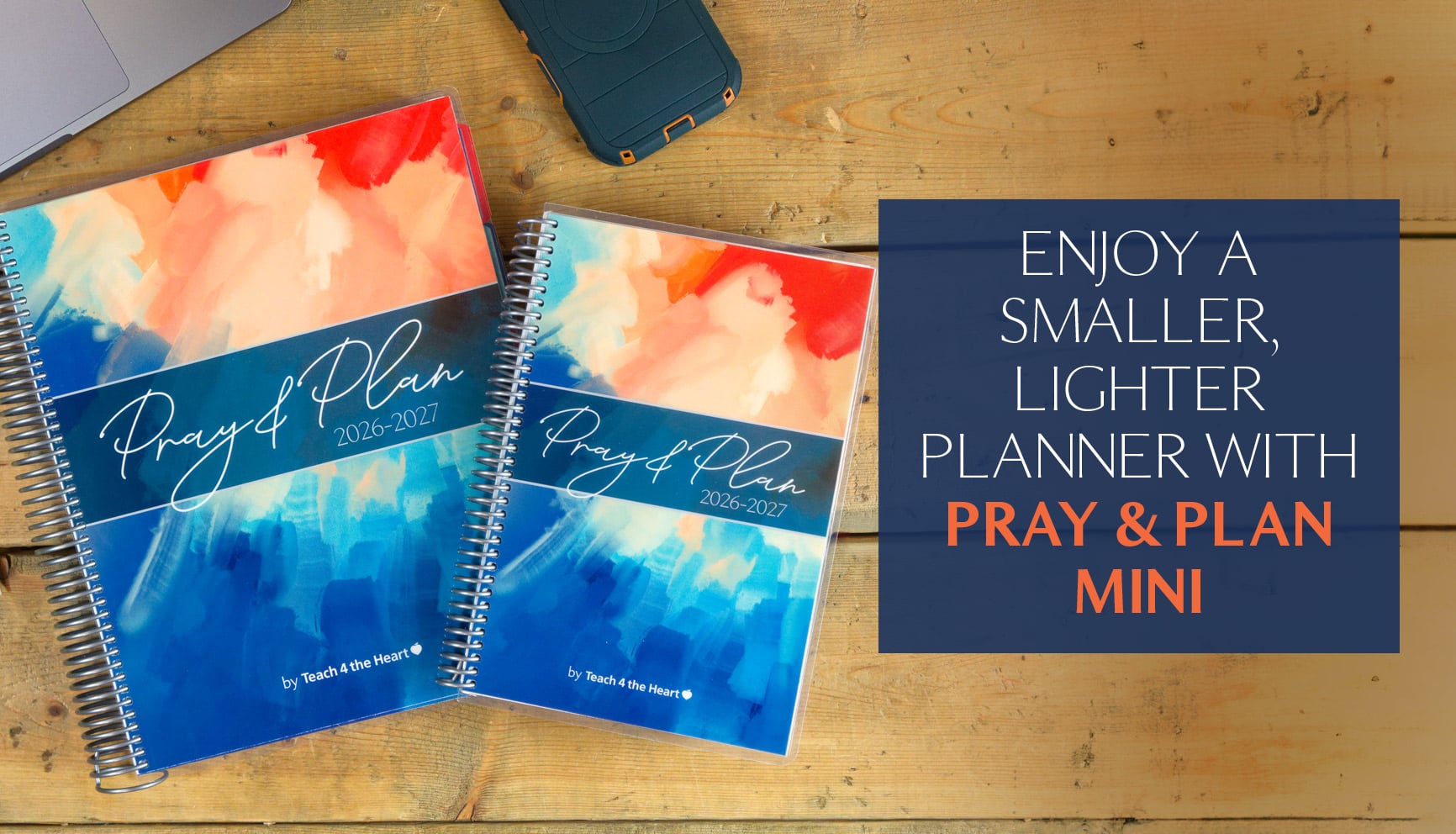 Enjoy a lighter, smaller planner with Pray & Plan Mini.